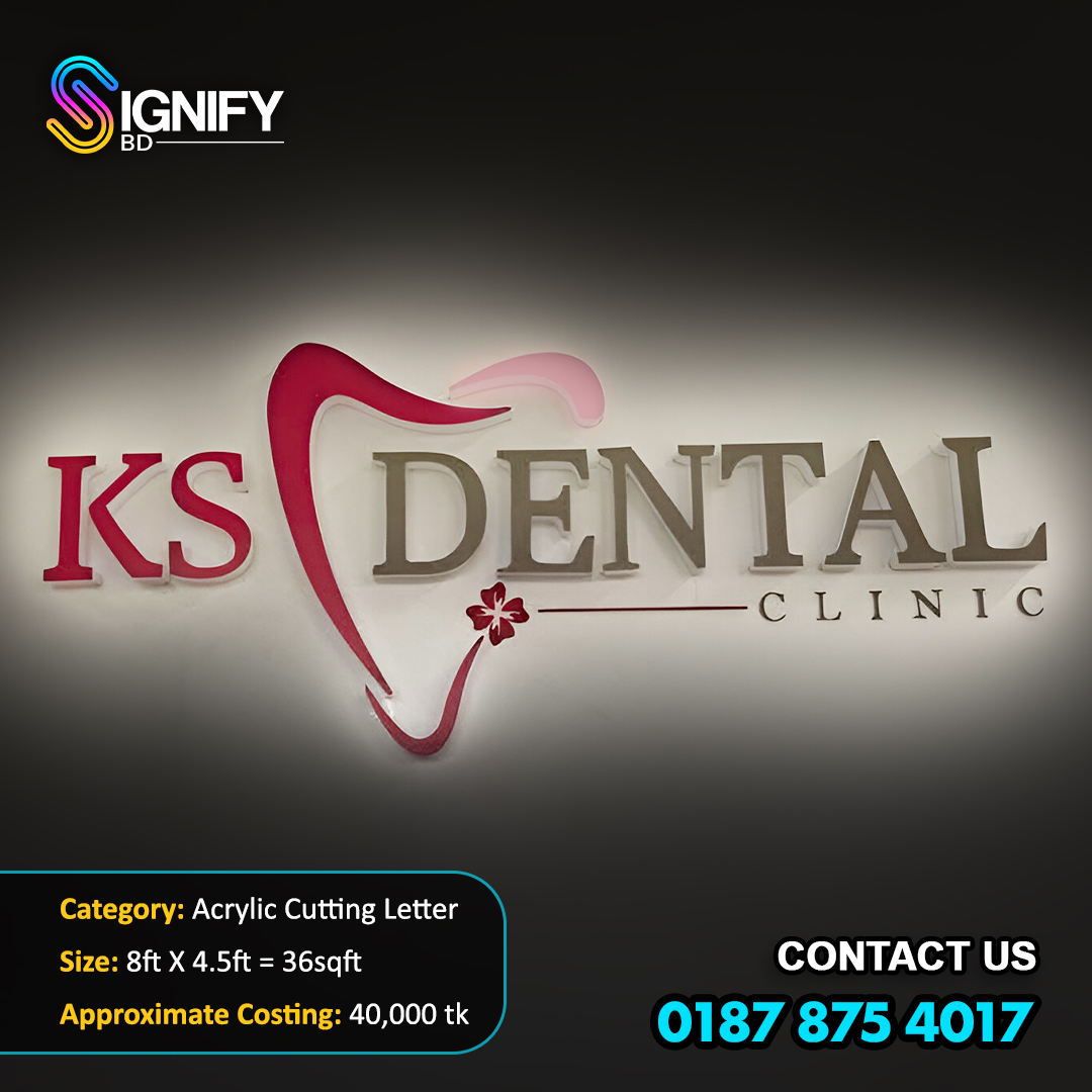 Acrylic cutting letter